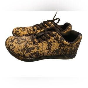 NOBULL Men's Super Fabric Pride Trainer Shoe Black Gold Splatter M-10/W-11.5